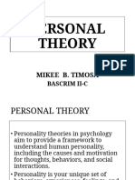 Personal Theory: Mikee B. Timosa