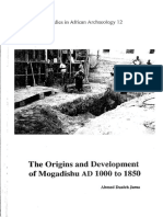 The Origins and Development of Mogadishu AD 1000 To 1850