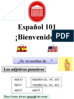 Español 101: ¡Bienvenidos!