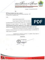 Oficio N°553 Municipalidad de Azangaro Ingresado A La Dgaam-Mtc