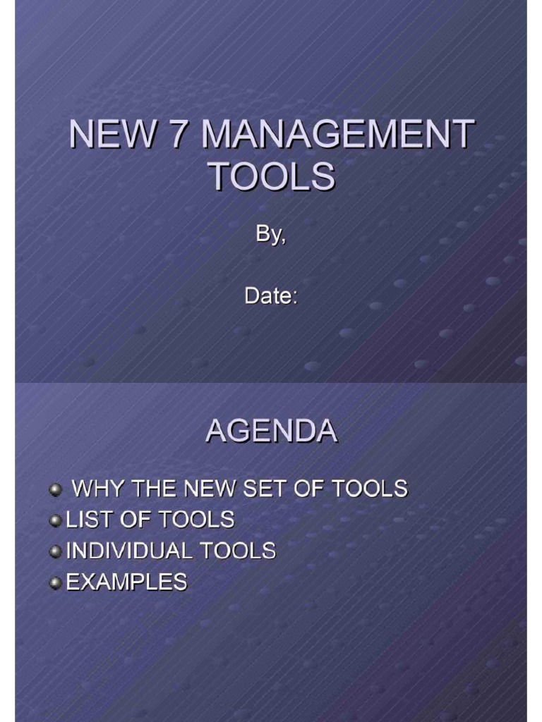 7 Management Tools Presentation | PDF