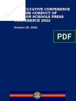 Consultative Conference For The Conduct of Division Schools Press Conference 2022