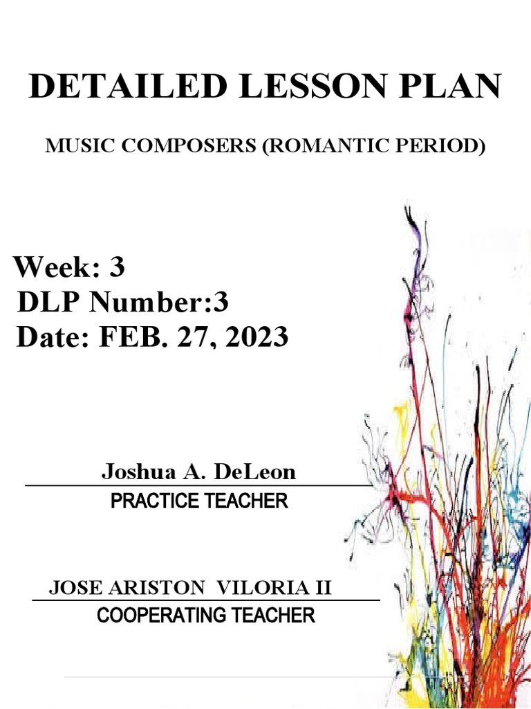 Lesson Plan, Romantic Composers Bhs PDF Frédéric Chopin Robert