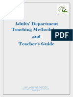 Adults' Department Teaching Methodology and Teacher's Guide: Iran Language Institute