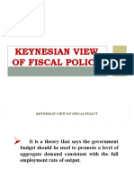 Keynesian View of Fiscal Policy
