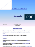 Altre Forme Di Mercato: Monopolio