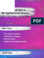 Disciplines and Ideas in The Applied Social Sciences: LESSON 3: Roles, Competencies and Code of Ethics