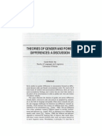 Theories of Gender and Power Differences: A Discussion: Faculty of Languages and Linguistics University of Malaya