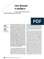 La Educacion Sexual Integral en Peligro: Una /ectura Sobre /as Reacciones Conservadoras Ante La Implementaci6n de La ESI