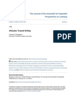 Attitudes Toward Writing: A StudyTITLE Exploring Student Attitudes and Writing Success  TITLE Defining Attitudes to Improve the Writing Process