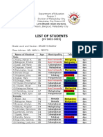 Format List of Students