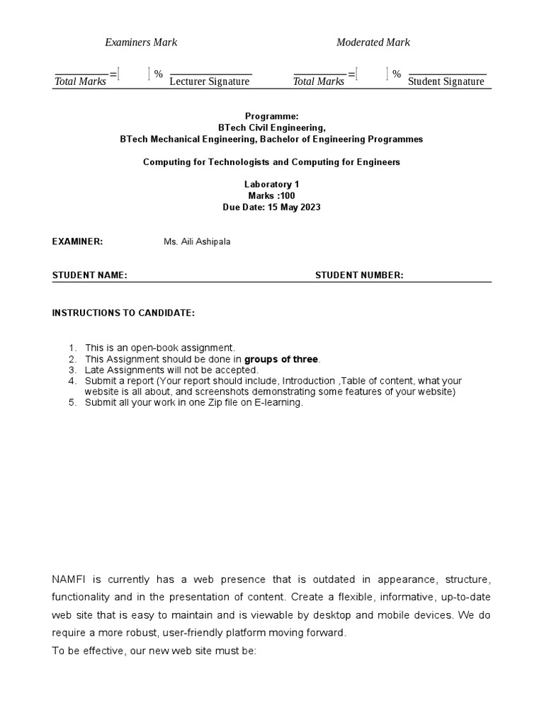 Laboratory 1 html pdf websites world wide web