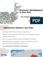 Economic Development in East Asia: The Chinese World Order