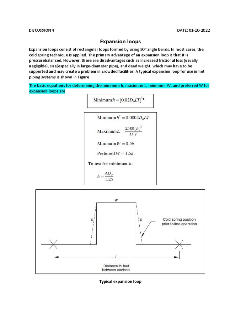 Expansion Loop Calculation 1665103990 PDF Pipe (Fluid Conveyance