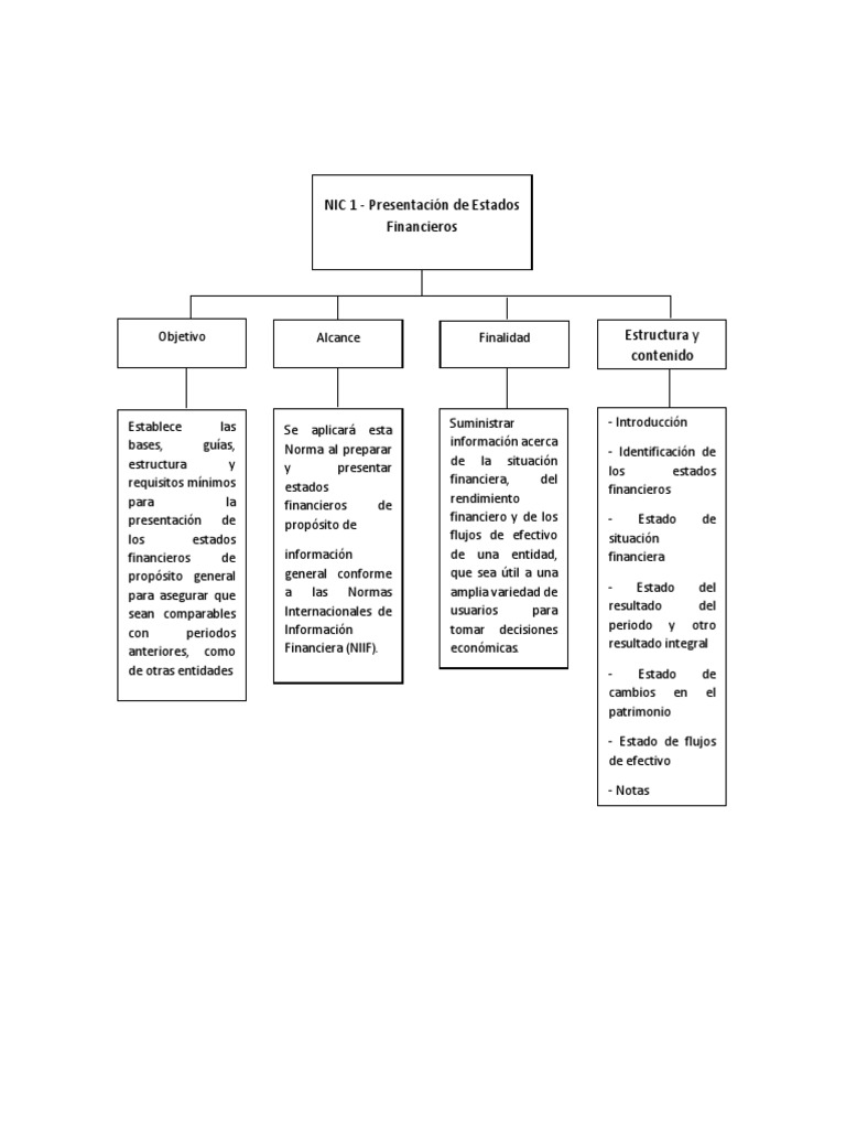 Mapa Conceptual - NIC 1 - Presentacion de Los Estados Financieros | PDF
