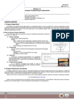 Module 1-2 Computer Programming Fundamentals Lesson Objectives