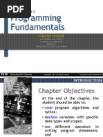 Programming Fundamentals: Chapter Outline