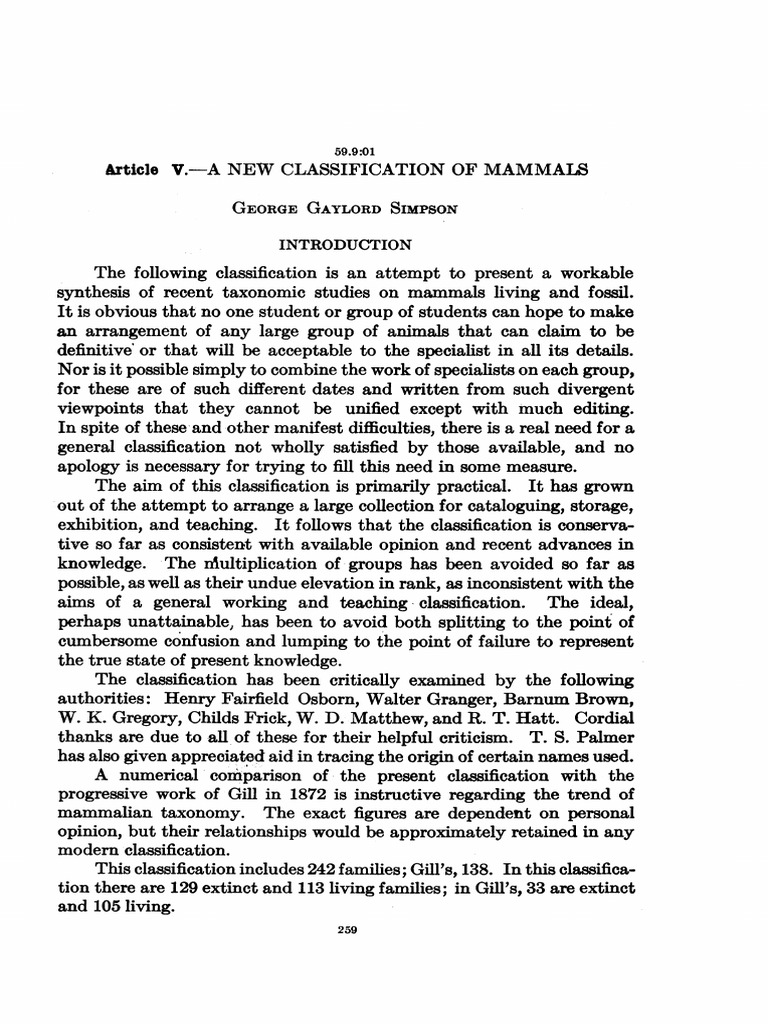 New Mammal Classification System | PDF | Taxonomy (Biology) | Mammals