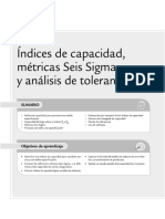 Cap 5 - Indices de Capacidad, Métricas Seis Sigma y Análisis de Tolerancias - Gutierrez