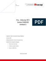 Pre - Informe N°2 Lienzo CANVAS Unidad 2: Administración y Negocios Ingeniería en Administración de Empresas