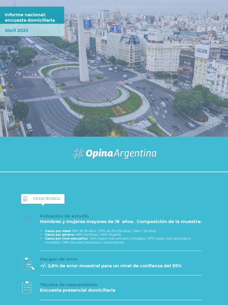 La Encuesta de Opina Argentina | PDF | Argentina | Partidos políticos