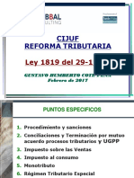 Cijuf Reforma Tributaria: Ley 1819 Del 29-12-16
