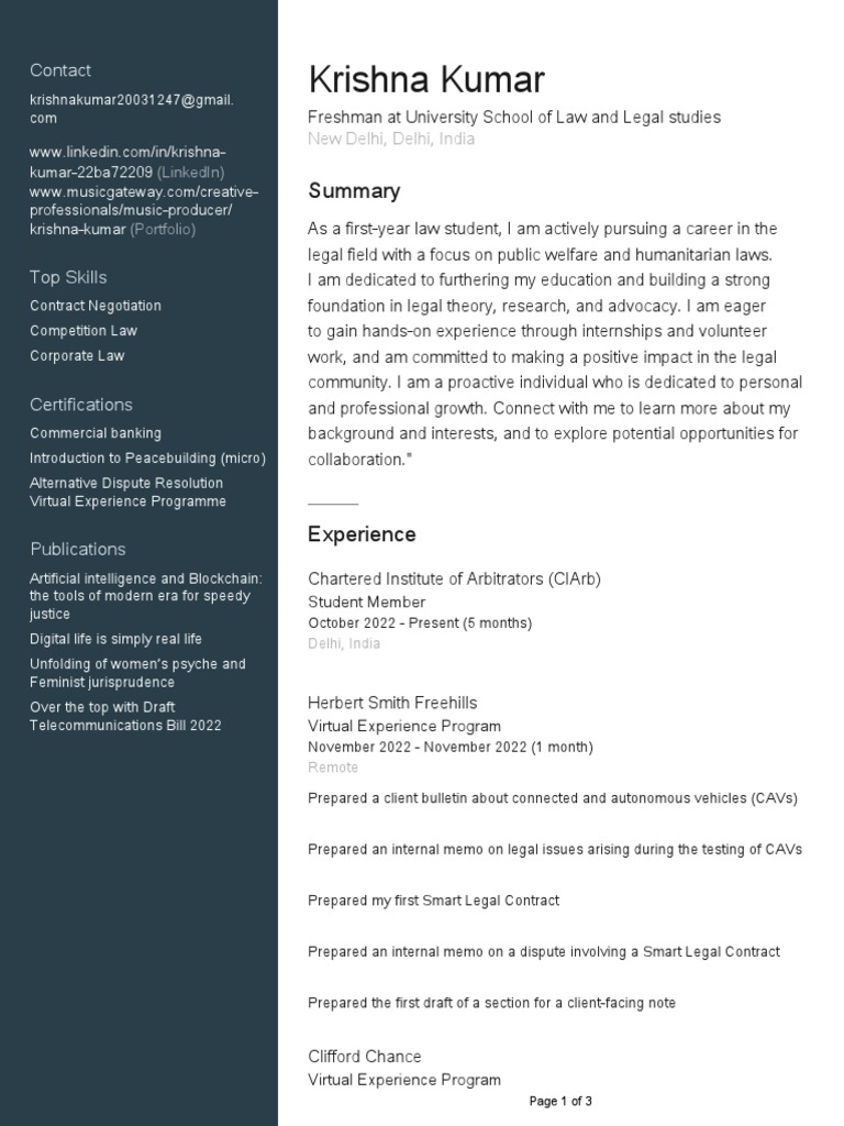 Aspiring Law Student Seeks Internship Opportunities to Further Legal