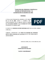 El Comité Ejecutivo Del Stpeidceo A Través de La Secretaría de Previsión Social Y La Coordinación de Asesores Del Imss Informa