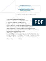 Cálculos químicos e estequiometria na disciplina de Química Analítica