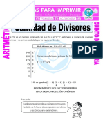 Cantidad de Divisores para Quinto de Primaria