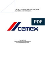 Cemex Panama Msds Concreto