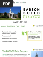 Babson Build: July 23 - 28, 2023