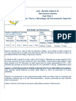 Informe de Nutricionista