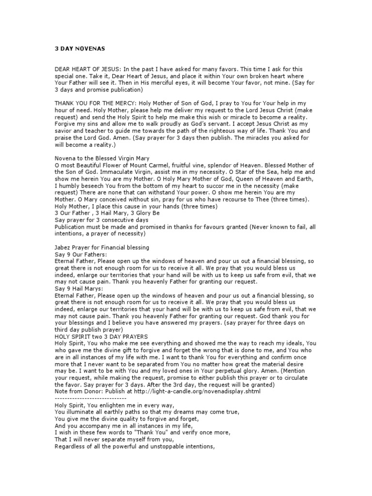 3 day novenas pdf