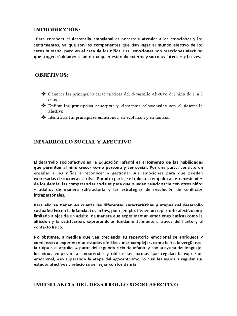 Desarrollo Social y Afectivo | PDF | Las emociones | Adultos