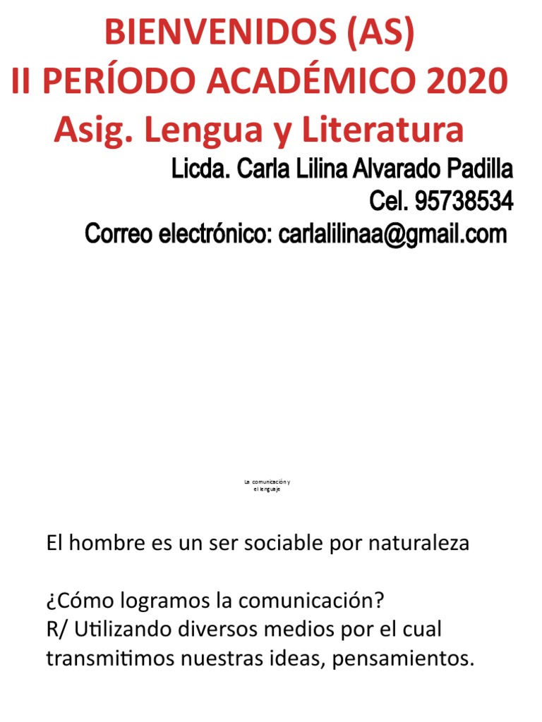 Clase de Lengua y Literatura | PDF | Artes del Lenguaje y Comunicación