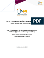 ARTE Y EDUCACIÓN ARTÍSTICA EN LA INFANCIA Tarea 2