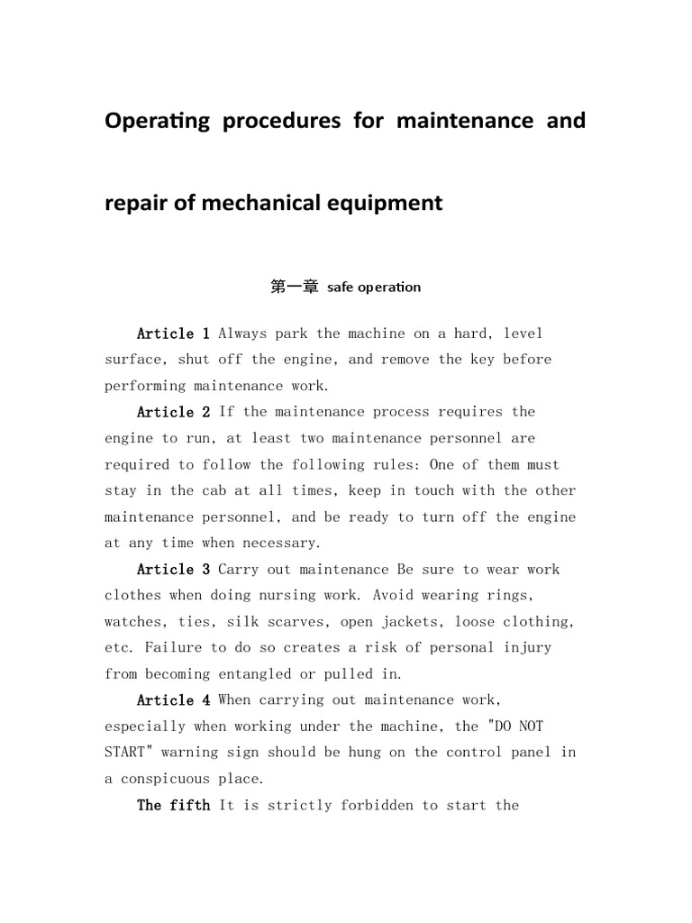 Mechanical Equipment Maintenance Guide | PDF | Welding | Construction