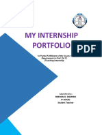 My Internship Portfolio: in Partial Fulfillment of The Course Requirement in Prof. Ed 13 (Teaching Internship