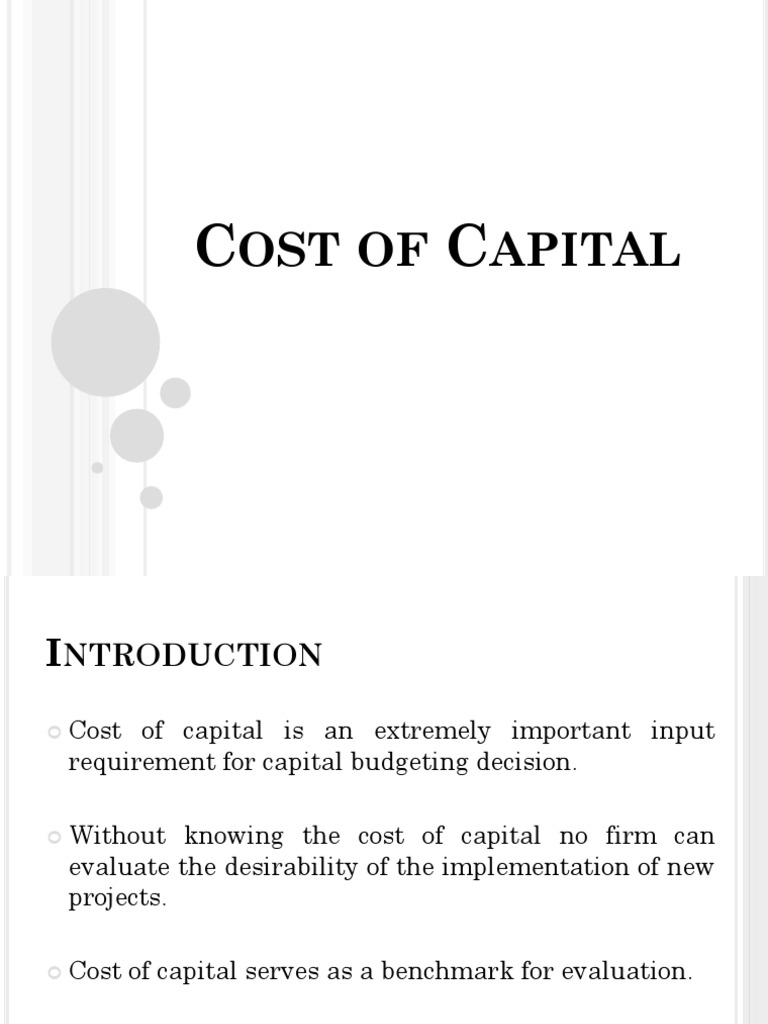 9 & 10 Cost of Capital PDF