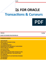 PL SQL PARTIE 2 Transactions Curseurs