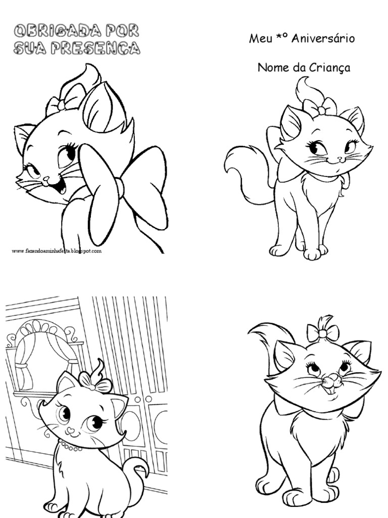 Desenhos da gata marie