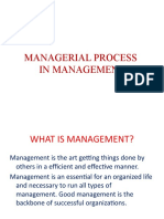 Managerial processes in management