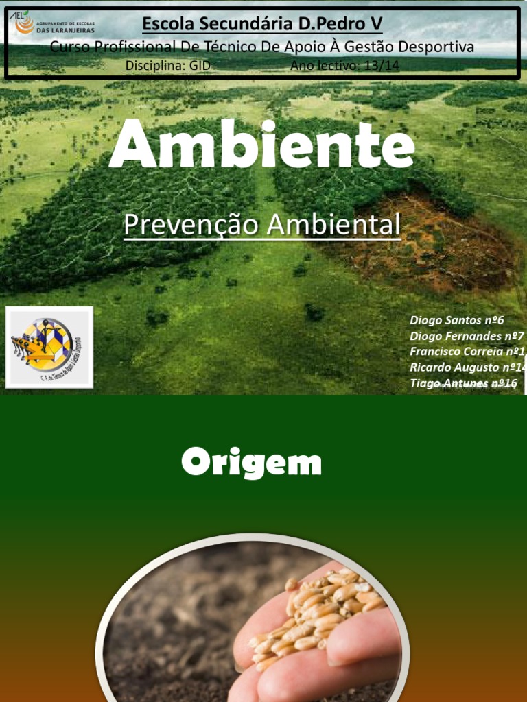 Prevenção Ambiental e Sustentabilidade | PDF | Ambiente natural ...