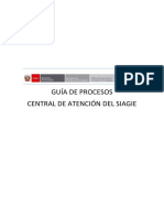 Guía de Procesos - Central de Atención SIAGIE PDF