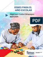 Orientaciones para El Inicio Del Año Escolar Régimen Costa. Galápagos