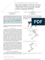 Analysis of Position and Angular Velocity of Four-Legged Robot (Mini-Bot) From Dynamic Model Using Euler-Lagrange Method