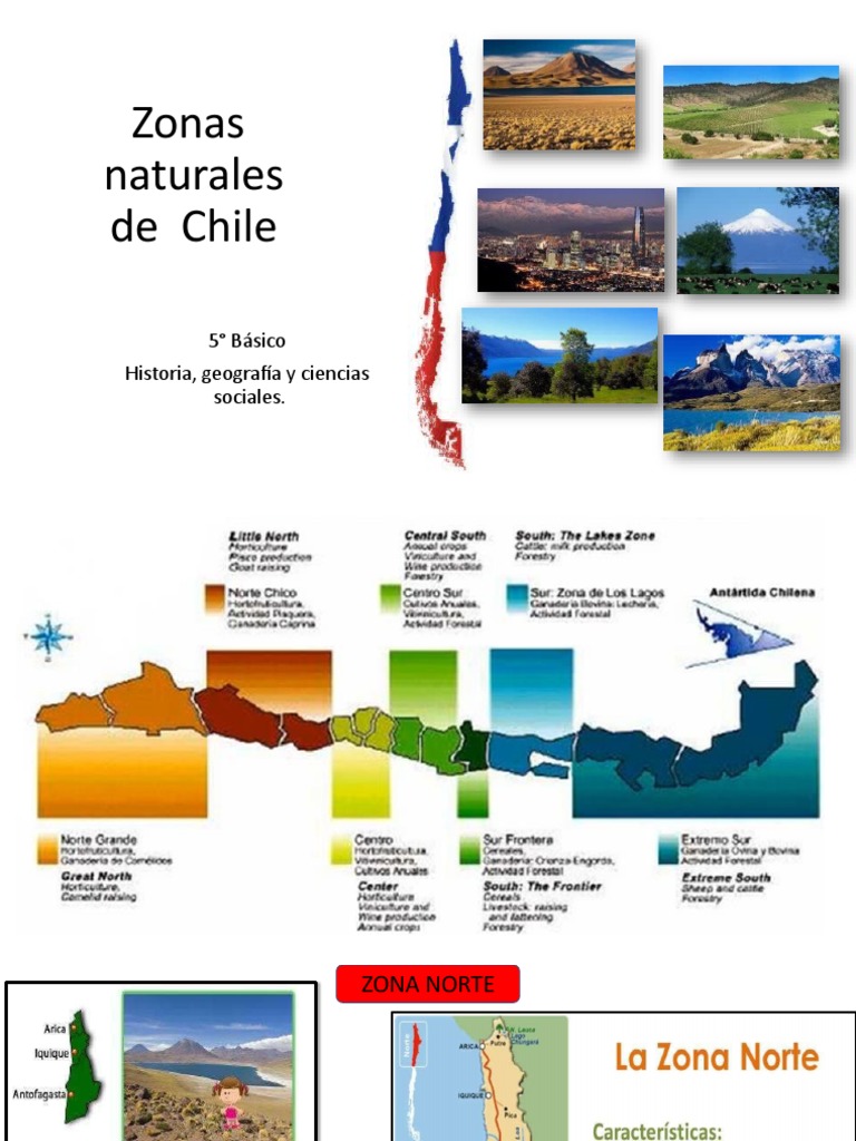 Zonas Naturales de Chile para 5° Básico | PDF | Chile | Geografía Física