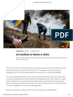 10 Conflicts To Watch in 2023: Commentary / Global 01 January 2023