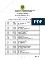 MIST UGAT Admission 2023 Engineering List